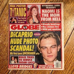 Globe Magazine Nude Leo DiCaprio March 31, 1998